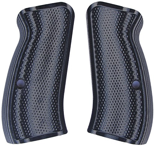 LOK Grips Checkered CZ 75 Compact Grips GreyBlack