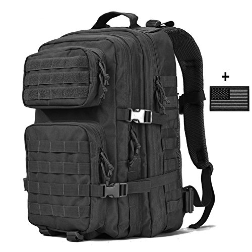 Military Tactical Backpack Large 3 Day Assault Pack Army Molle Bug Out Bag Backpacks Hunting Rucksacks 40L Black